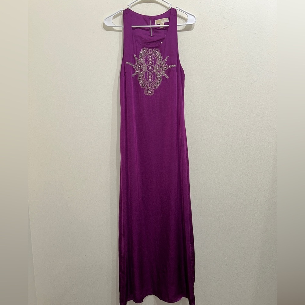 NWT MICHAEL Michael Kors Beaded Maxi Dress | Medium